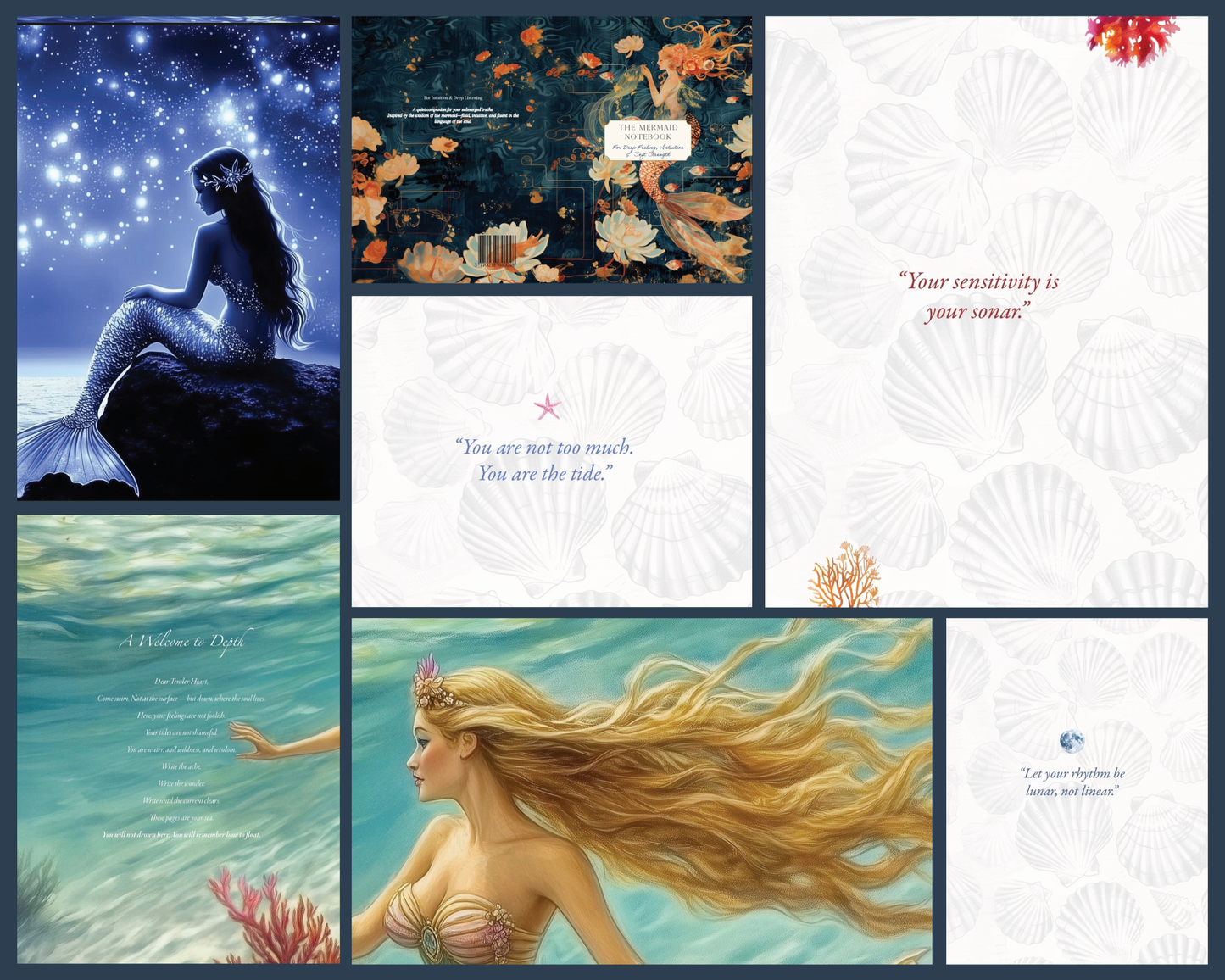 Mermaid Notebook - Natures Messenger Series