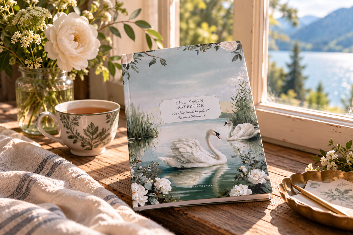 Keepsake Notebook Gift | The Swan Notebook for Cherished People | Stillnest Press