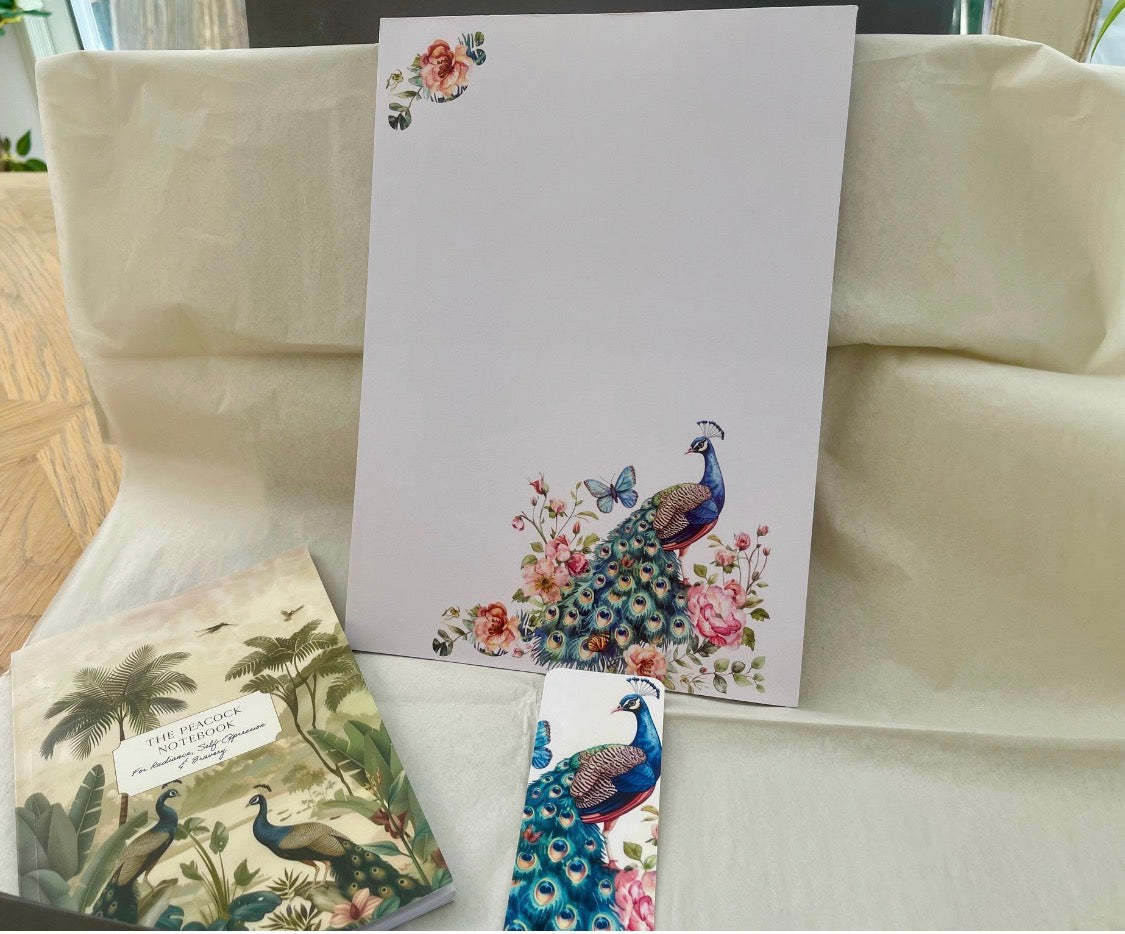 Peacock correspondence & keepsake box