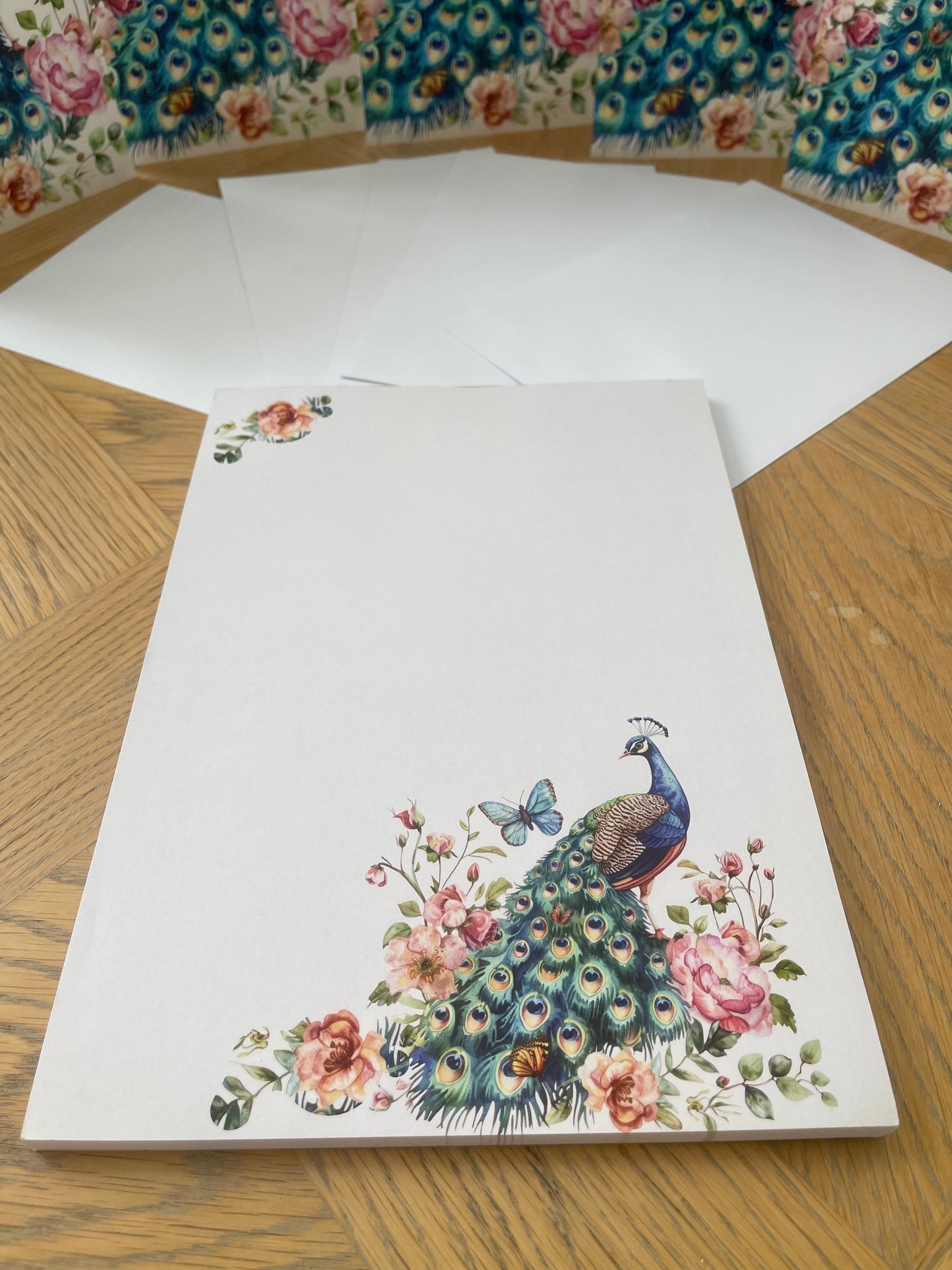 Peacock A4 Writing Pad
