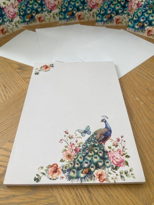 Peacock A4 Writing Pad