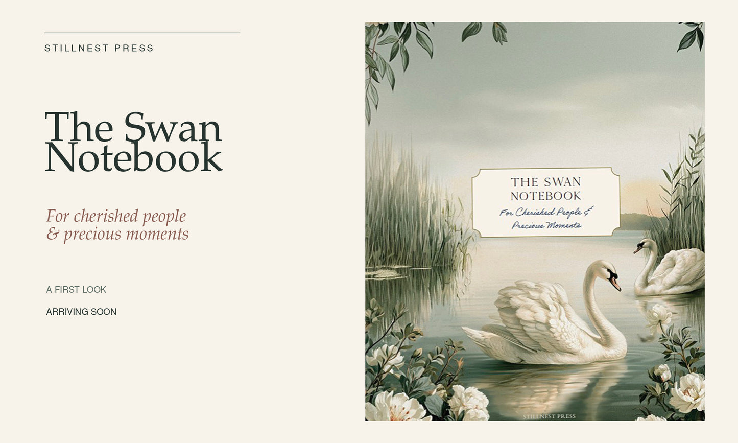 Keepsake Notebook Gift | The Swan Notebook for Cherished People | Stillnest Press