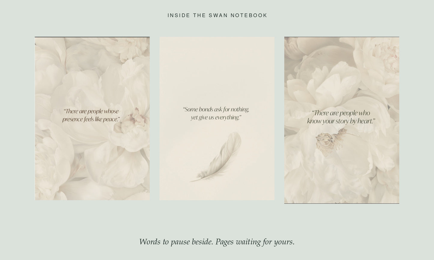 Keepsake Notebook Gift | The Swan Notebook for Cherished People | Stillnest Press