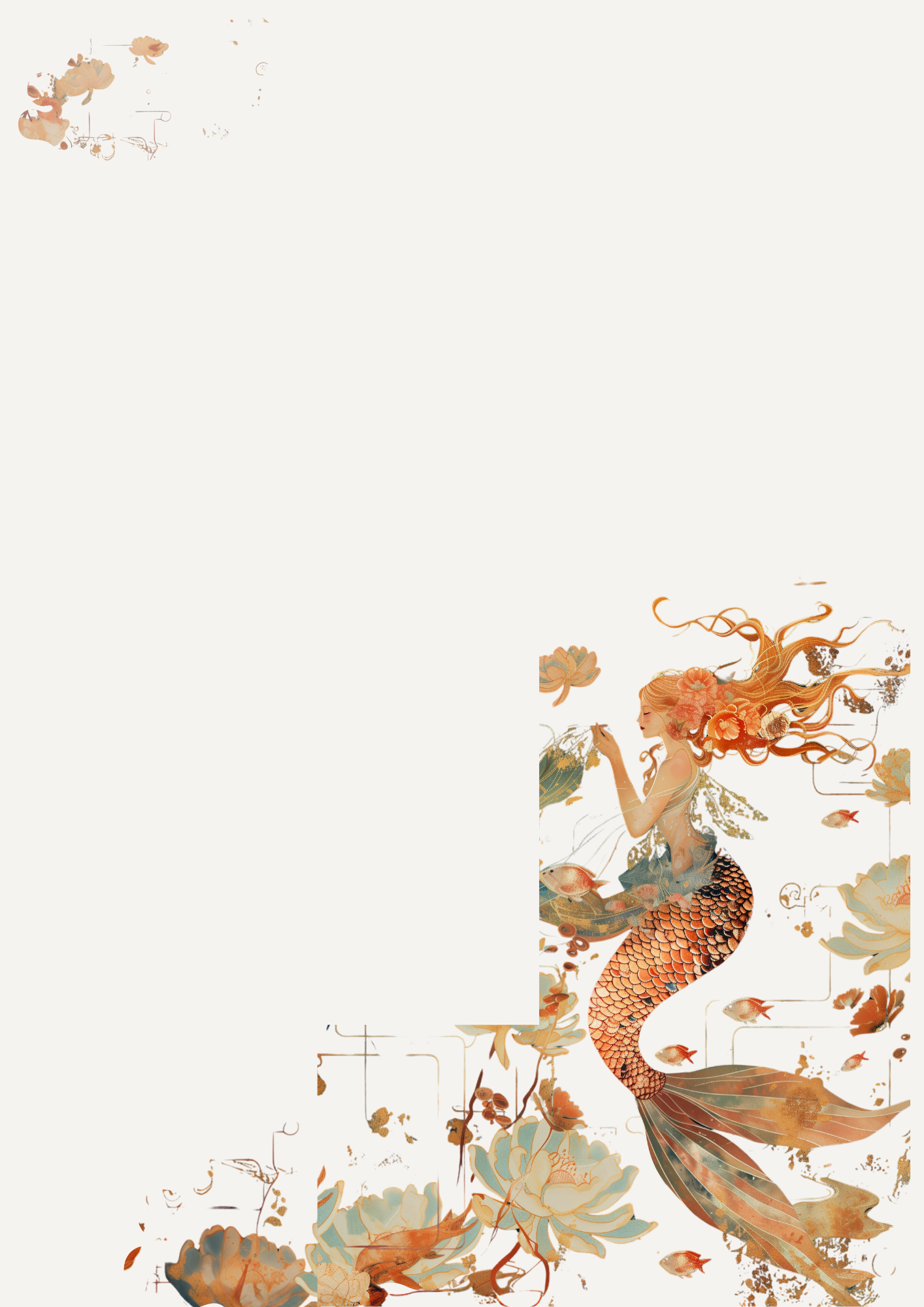 Mermaid A4 Writing Pad